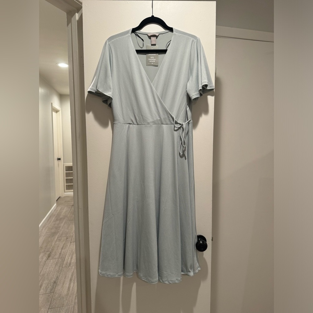 Light Blue Midi Dress